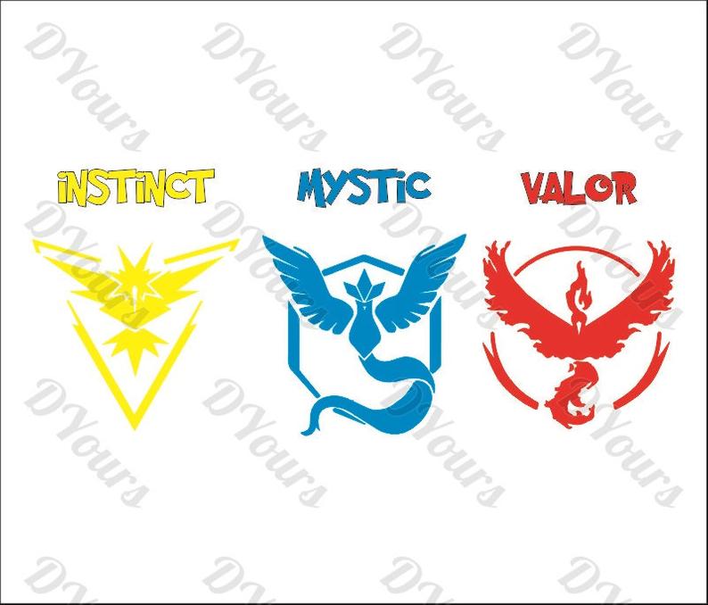 794x678 Pokemon Go Teams Instinct Mystic Valor Vector Clipart Etsy
