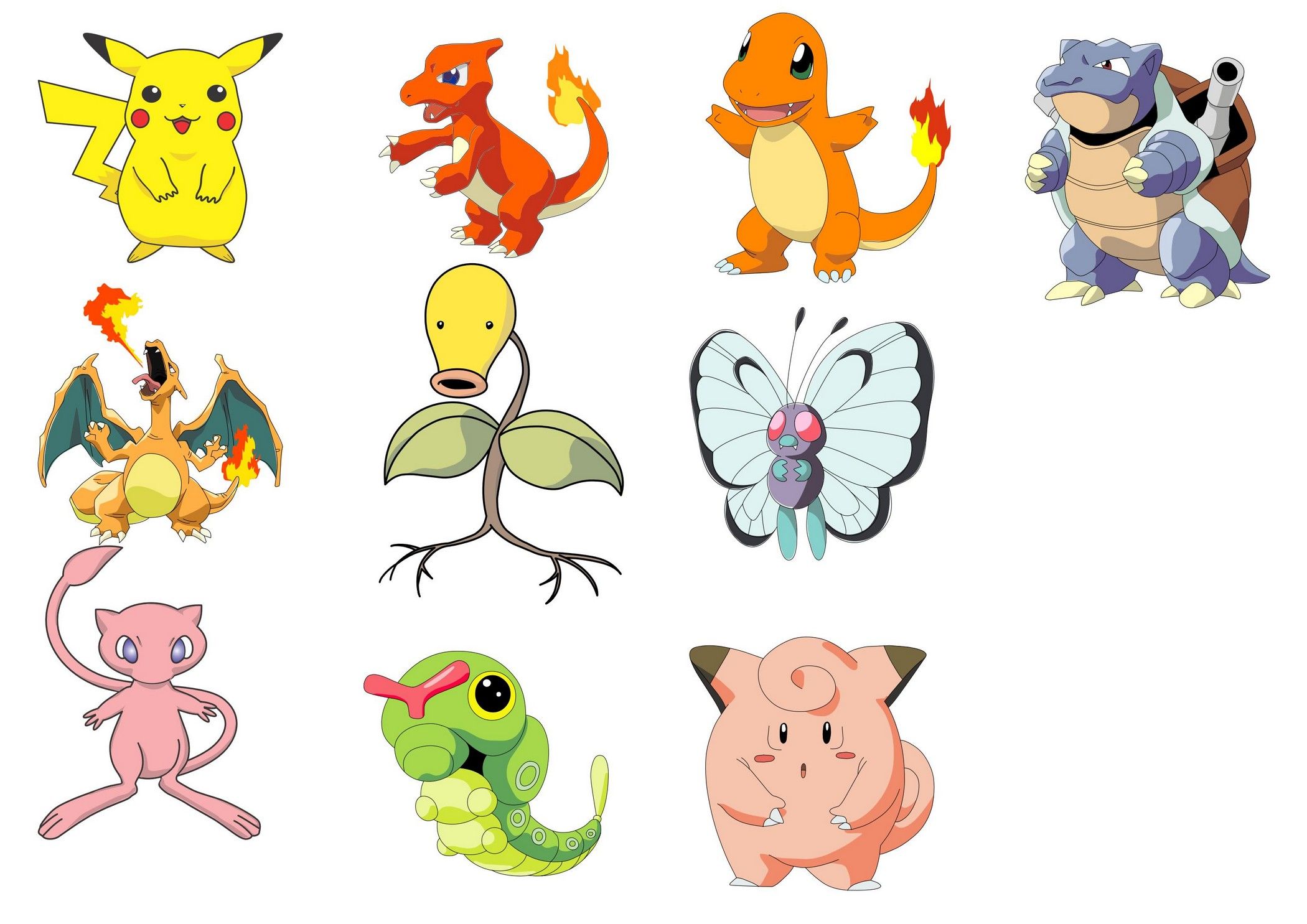 2100x1485 Pokemon Characters Vector