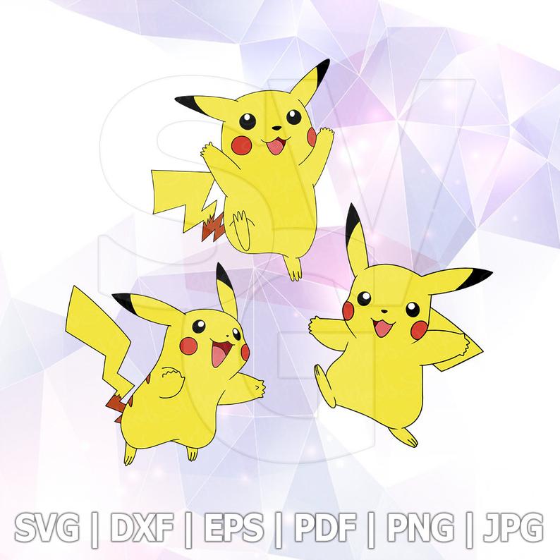 794x794 Dxf Png Pikachu Pokemon Vector Cricut Design Etsy