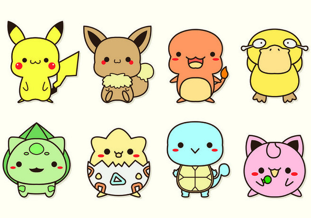 632x443 Set Of Pokemon Icons Free Vector Download Cannypic