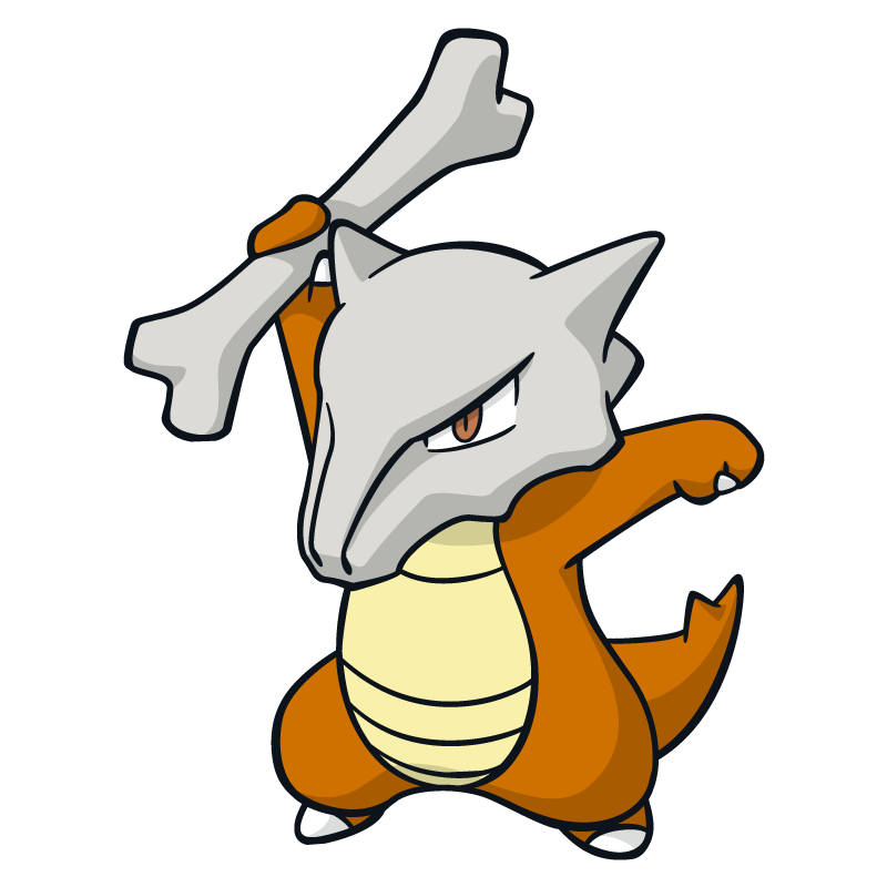 800x800 Marowak Pokemon Character Vector Art Free Vector Silhouette