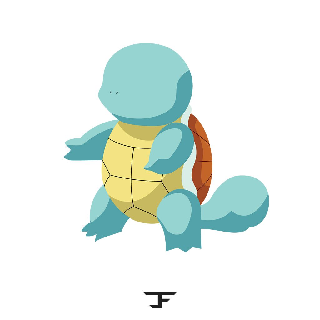 1024x1024 Squirtle Pokemon Vector Art