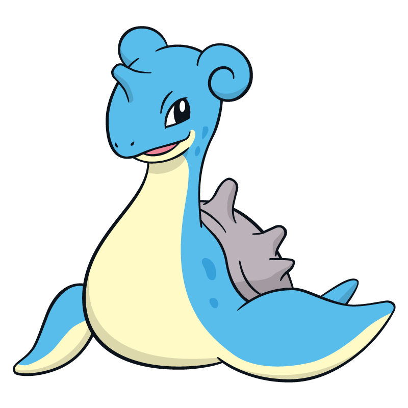800x800 Lapras Pokemon Character Vector Art Free Vector Silhouette