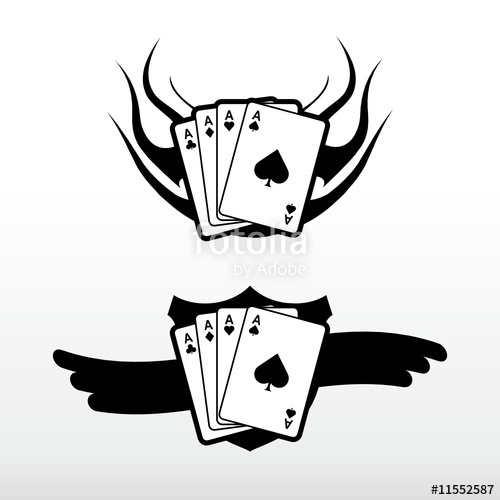 500x500 Poker Cards Vector Tattoo Tribal Stock Image And Royalty Free