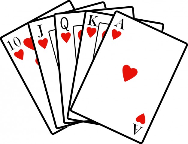 626x477 Poker Cards With Hearts Vector Free Download
