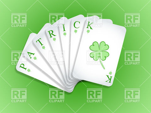 480x360 St Patrick 's Day Playing Cards Vector Image Of Objects