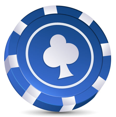450x455 Blue Poker Chip Vector Icon
