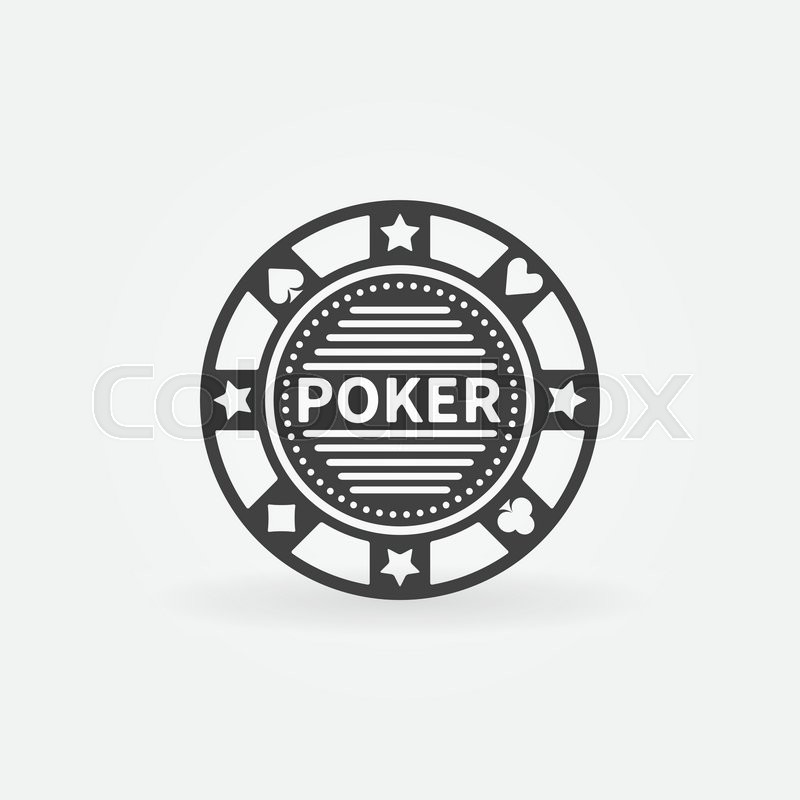 800x800 Poker Chip Vector Icon Or Black Logo Stock Vector Colourbox