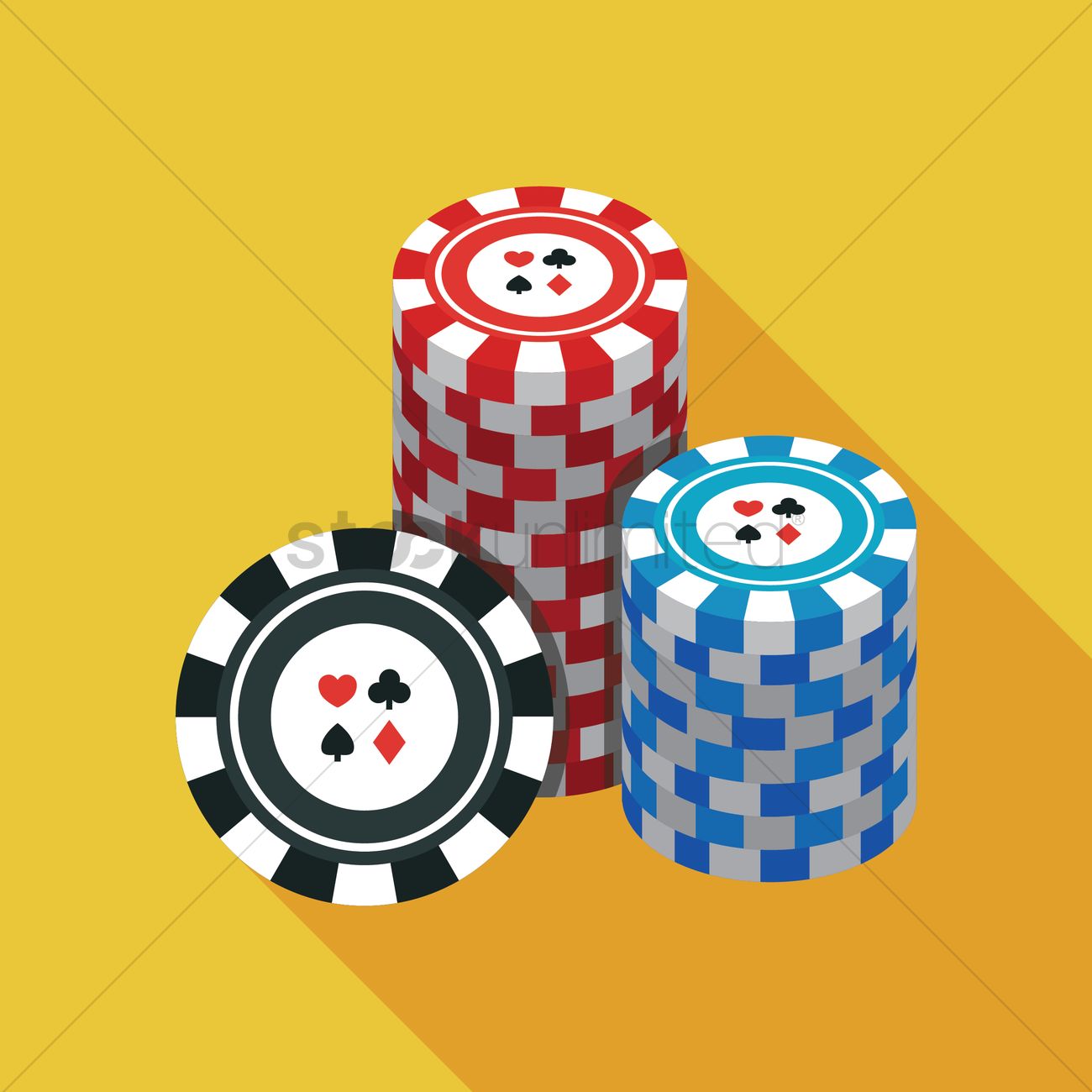 1300x1300 Stacks Of Poker Chips Vector Image