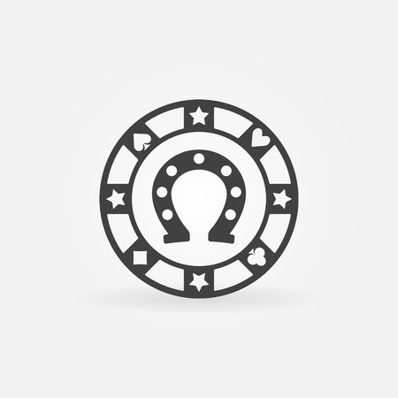 450x450 Casino Or Poker Chip Vector Icon With Horseshoe Inside Royalty