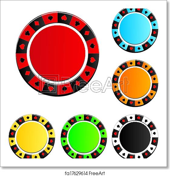 561x581 Free Art Print Of Poker Chip Vector Sets Suitable For Casino Chip