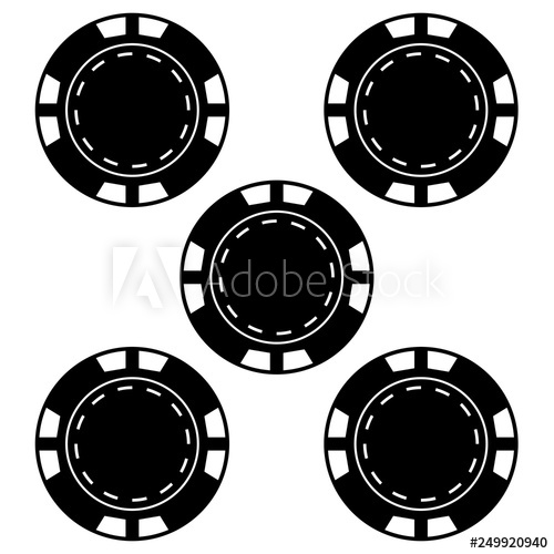 500x500 Poker Chips Vector Illustration Icon Symbol Graphic