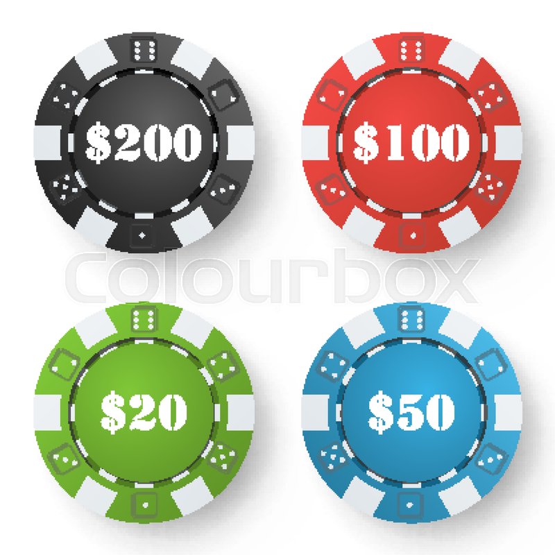 800x800 Poker Chips Vector Set Classic Stock Vector Colourbox