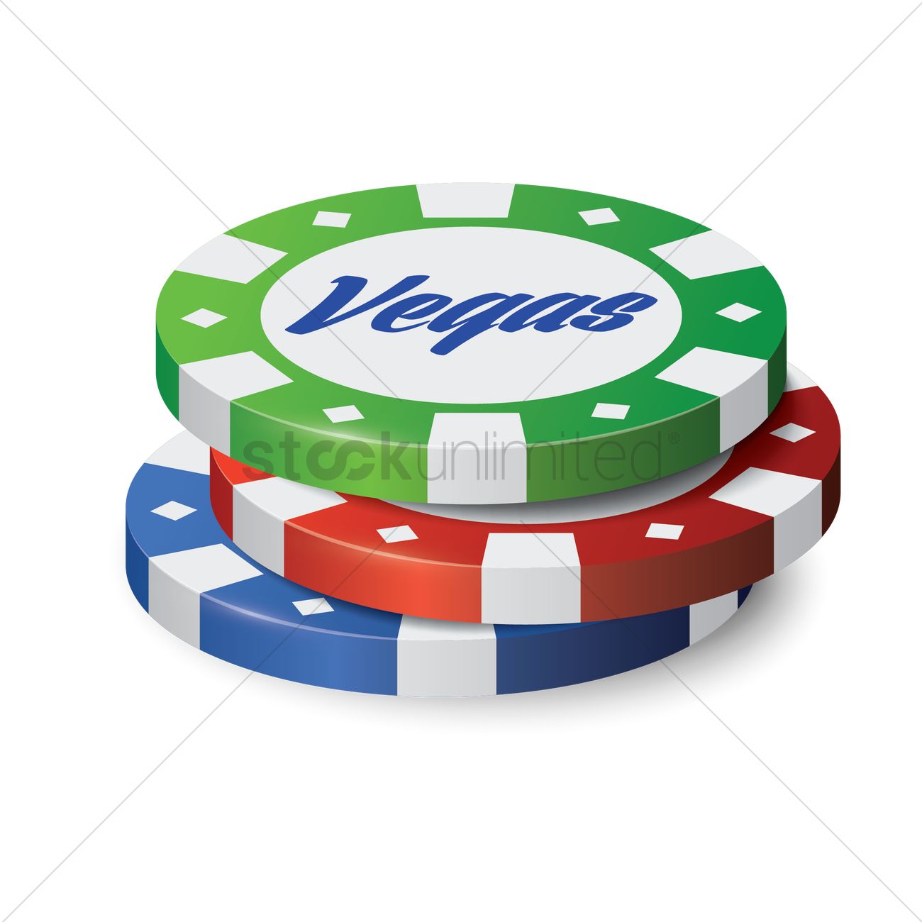 1300x1300 Poker Chips Vector Image