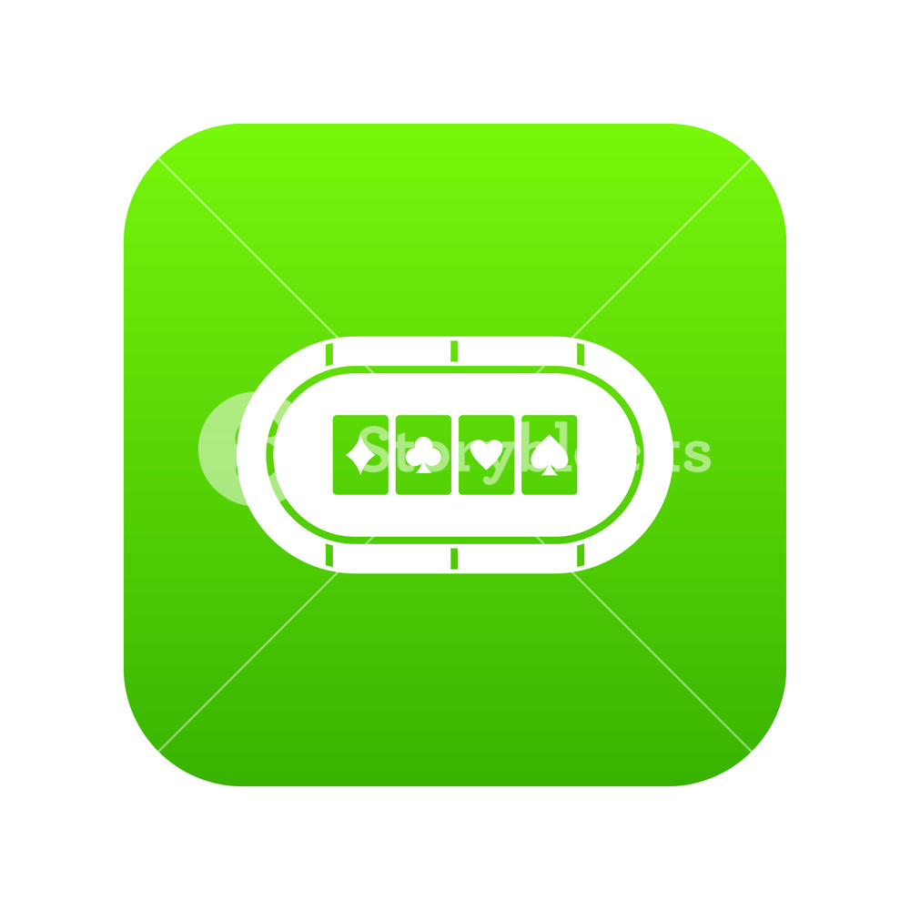 1000x1000 Poker Table Icon Digital Green For Any Design Isolated On White
