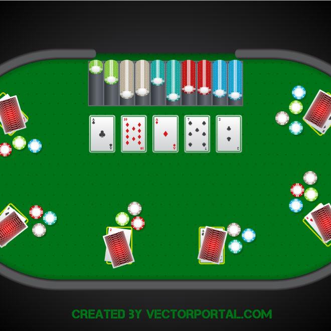660x660 Poker Table Vector Graphics
