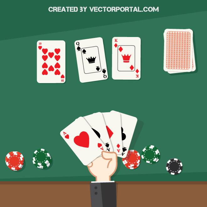 660x660 Poker Table Vector Image