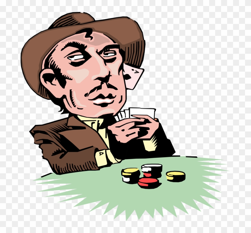 840x780 Vector Illustration Of Old West Gambling Gambler Poker