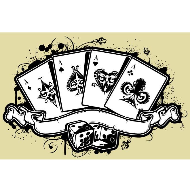 660x660 Poker Aces Vector Graphics