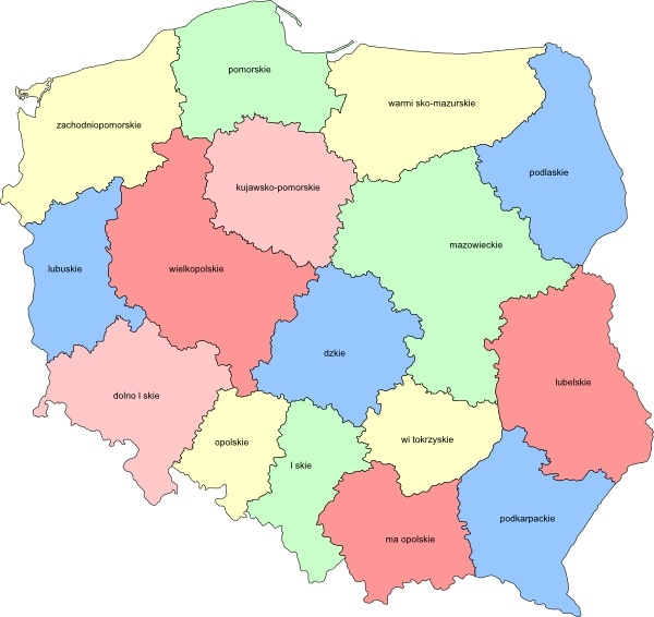 600x566 Poland Provinces Clip Art Free Vector In Open Office Drawing