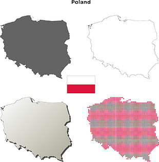 310x316 Flat Icon With Long Shadow Map Of Poland Vector