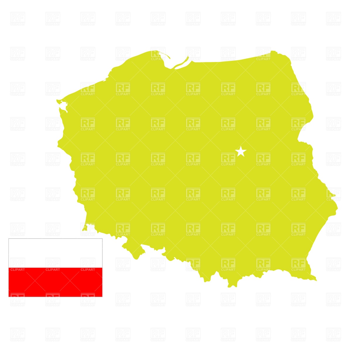 1200x1200 Poland Map Outline And Flag Vector Image Of Signs, Symbols, Maps