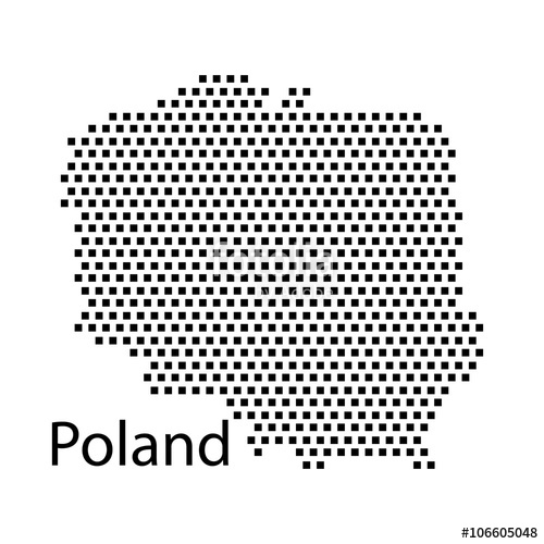 500x500 Map Of Poland,dot Stock Image And Royalty Free Vector