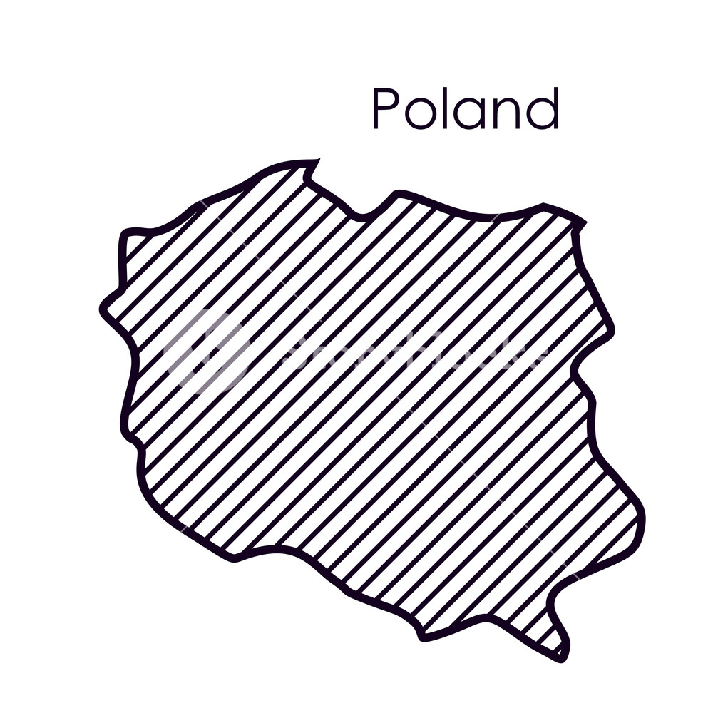 1000x1000 Poland Map Icon Europe Nation And Government Theme Isolated