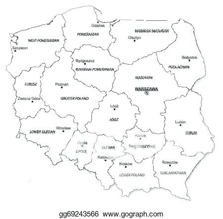 450x441 Printable Map Of Poland