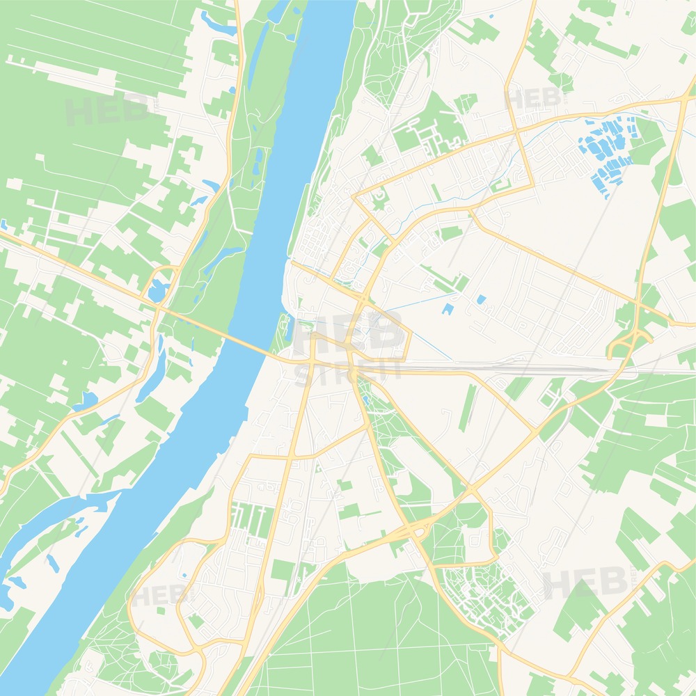 1000x1000 Grudziadz, Poland Vector Map