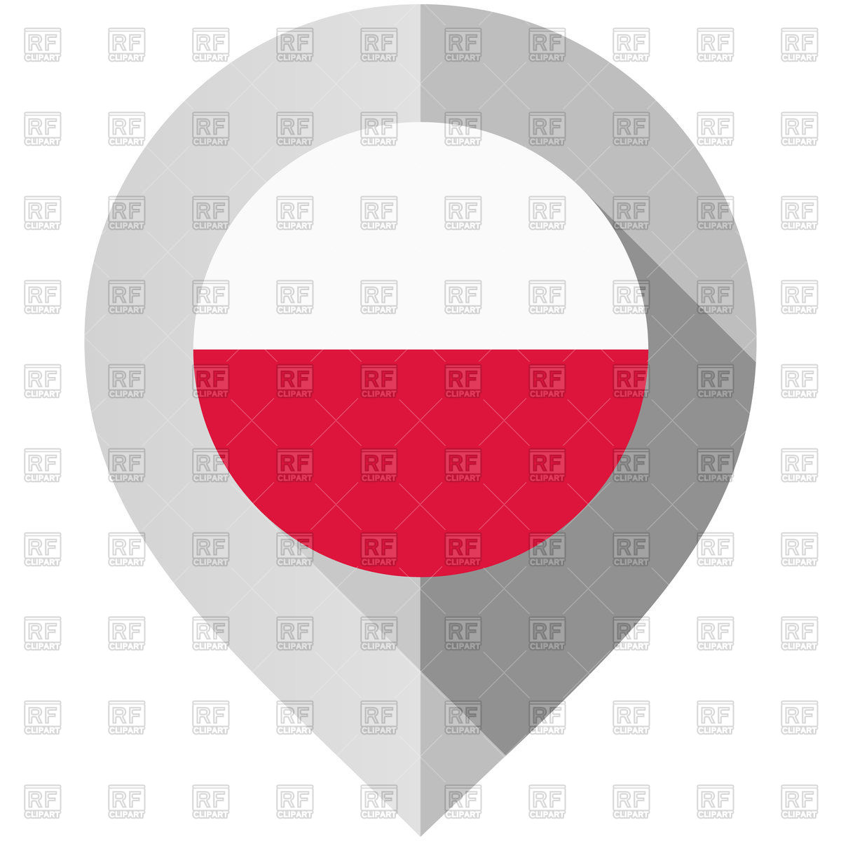 1200x1200 Map Marker With Flag Of Poland Vector Image Of Icons And Emblems