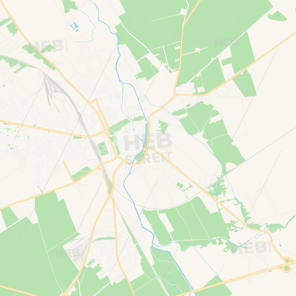 1000x1000 Stargard, Poland Vector Map