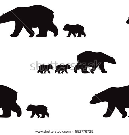 Baby Polar Bear Silhouette 450x470 Baby Polar Bear Silhouette