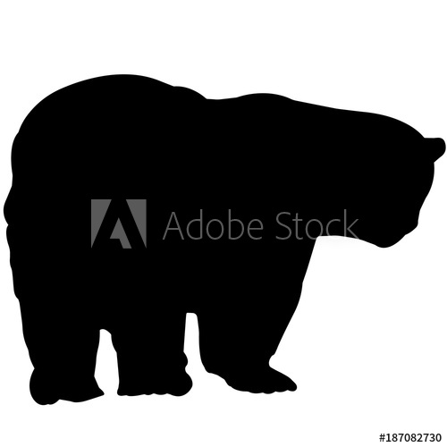 Polar Bear Silhouette Vector Graphics 500x500 Polar Bear Silhouette Vector Graphics