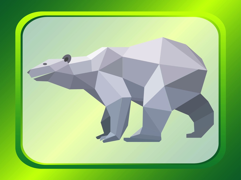 1024x768 Polar Bear Vector Vector Art Graphics
