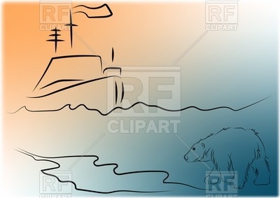 400x283 Sketch Of Polar Bear Vector Image Of Plants And Animals