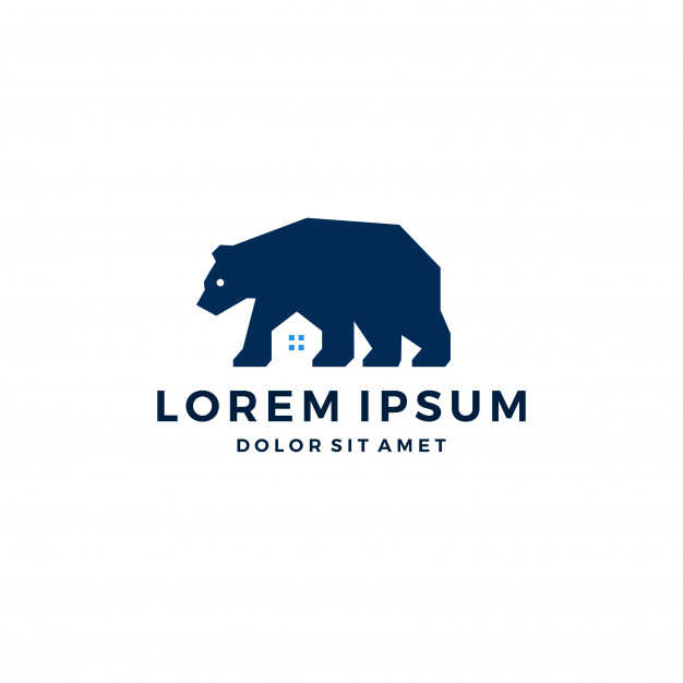 626x626 Bear House Home Logo Polar Vector Vector Premium Download