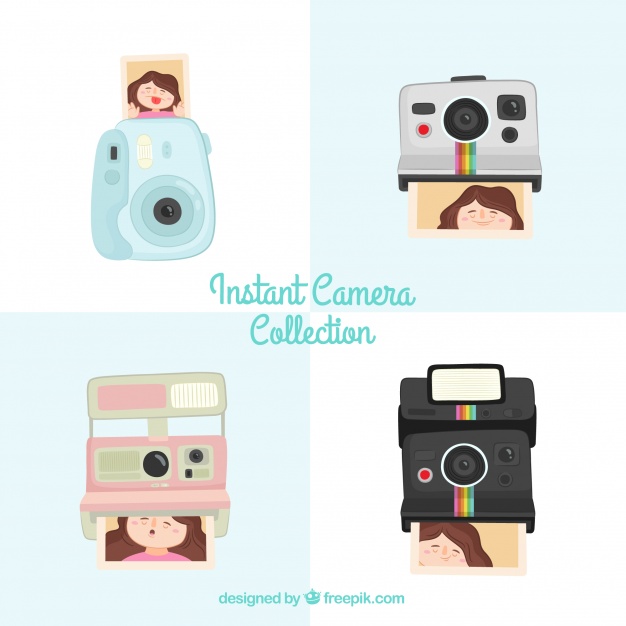 Pack Of Four Polaroid Cameras Vector Free Download 626x626 Pack Of Four Polaroid Cameras Vector Free Download