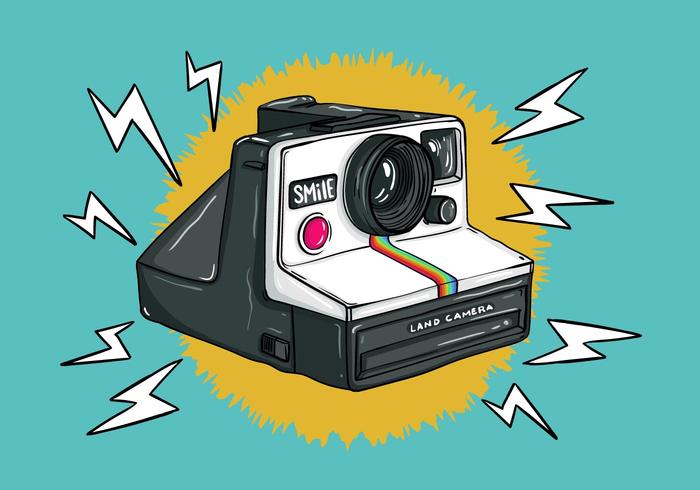 Retro Polaroid Camera Vector 700x490 Retro Polaroid Camera Vector