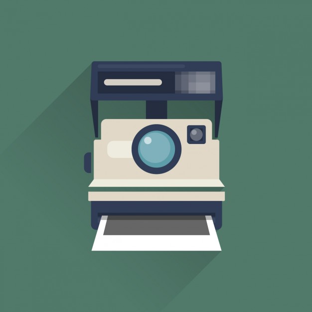 Vintage Polaroid Camera Vector Free Download 626x626 Vintage Polaroid Camera Vector Free Download
