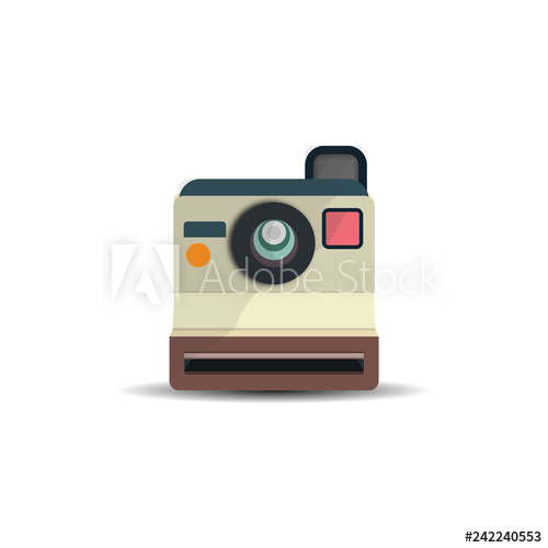 Vintage Polaroid Camera Vector 500x500 Vintage Polaroid Camera Vector