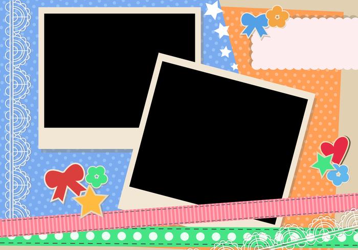 Scrapbook Vintage Polaroid Frames 700x490 Scrapbook Vintage Polaroid Frames