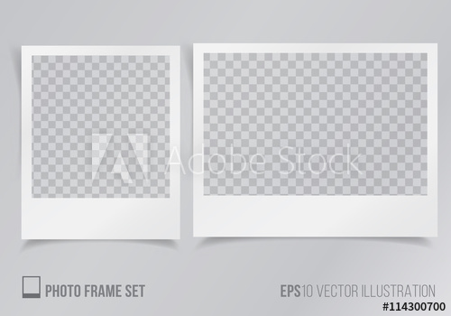 500x350 Set Of Polaroid Frames With Transparent Background Vector