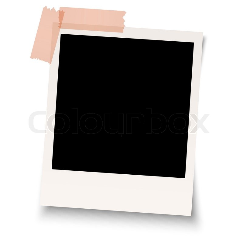 800x800 Blank Polaroid With Adhesive Tape Stock Vector Colourbox