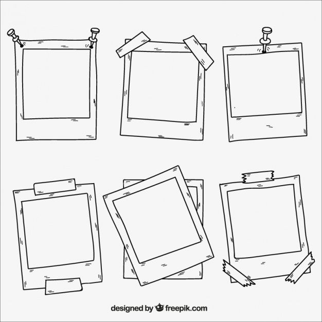 626x626 Collection Of Polaroid Photo Frames Free Vector Polaroid Frame