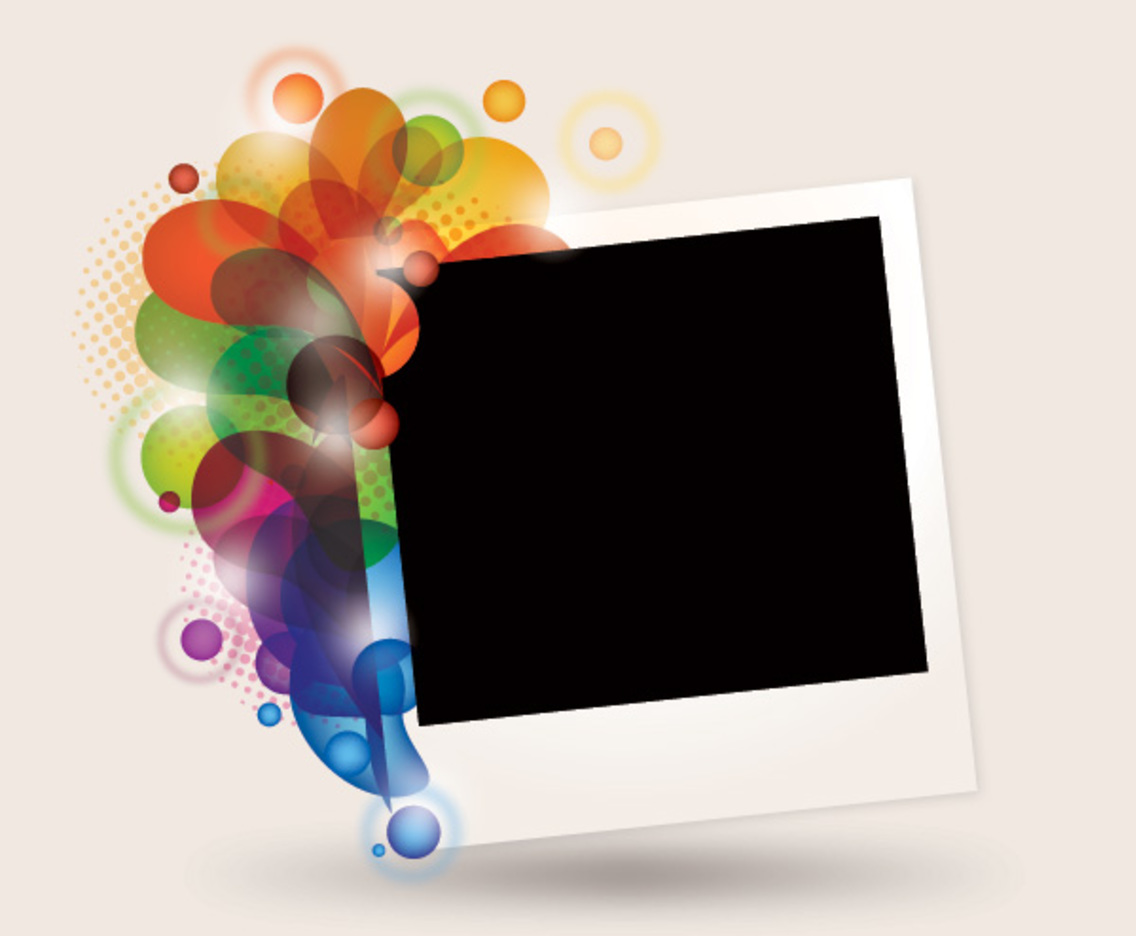 1136x936 Fancy Polaroid Frame Vector Art Graphics
