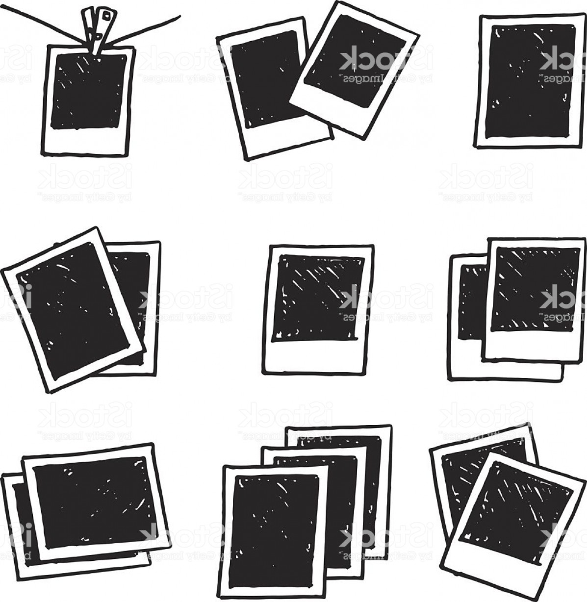 1197x1228 Doodle Blank Polaroid Vector Illustration Gm Cqrecords