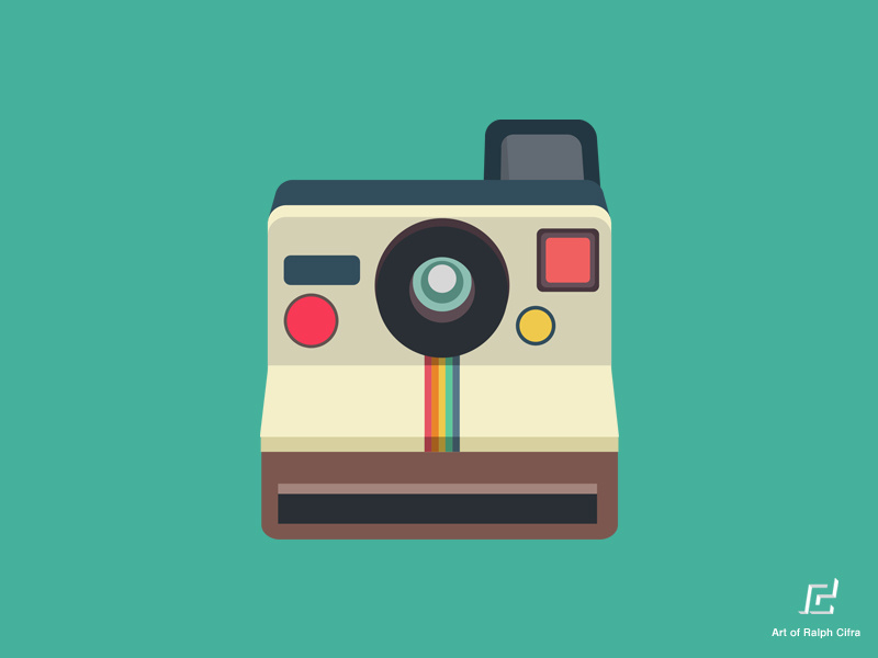 800x600 Polaroid Camera Vector Illustration