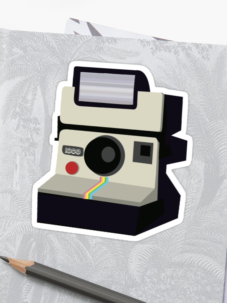 750x1000 Polaroid Camera Vector Sticker