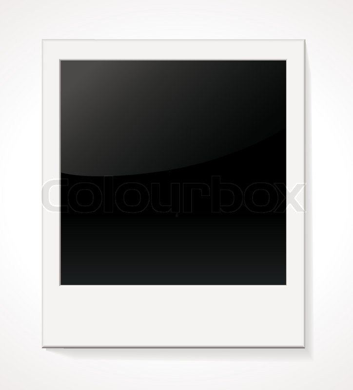724x800 Empty Shiny Photo Frame Polaroid Stock Vector Colourbox